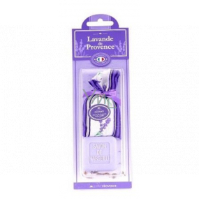Esprit Provence Lavendel-Toilettenseife 25 g + Lavendeldufttasche mit Streifen, Kosmetikset für Frauen