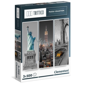Clementoni Puzzle New York Vertikal 3 x 500 Teile, empfohlen ab 9 Jahren