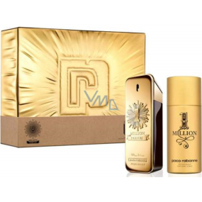 Paco Rabanne 1 Million Parfum Parfüm 100 ml + Deodorant Spray 150 ml, Geschenkset für Männer