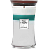 WoodWick Trilogy Icy Woodland - Ice Forest Duftkerze mit Holzdocht und Deckel Glas groß 609 g