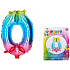 Wiky Aufblasbarer Regenbogen Ballon Nummer 0, 40 cm