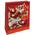 Nekupto Geschenk-Papiertüte 23 x 18 x 10 cm Weihnachten rot mit Schnaps