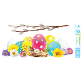 Arch Easter Sticker, klebefreie Fensterfolie mit Eiern und Katzen 35 x 16 cm