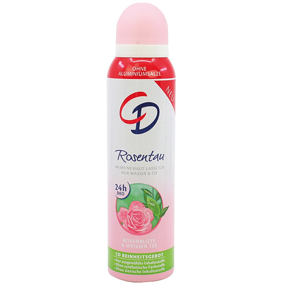 CD Rosentau - Deospray mit Rosenblüten und weißem Tee für Frauen 150 ml
