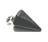 Obsidian Moka Pendel Naturstein 2,2 cm, Stein der Erlösung