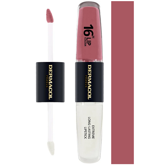Dermacol 16H Lip Colour 2in1 langanhaltende Lippenfarbe und Glanz 33 2 x 4 ml