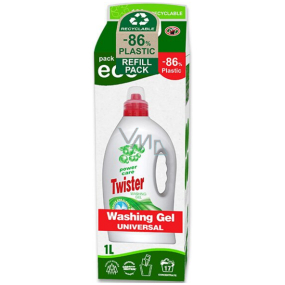 Twister Power Care Universal d-pack prací gel na bílé i barevné prádlo 35 dávek 1 l Twister Power Care Universal d-pack prací gel na bílé i barevné prádlo 35 dávek 1 l
