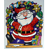 Kleberfreie Fensterfolie mit Hologrammprägung Weihnachtsmann 27 x 20 cm