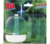 Dr. Devil 3in1 Natur Fresh flüssiger WC-Block, Halter + Nachfüllung 3× 55 ml