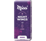 Micci Classic Night Damenbinden mit Flügeln, 10 Stk