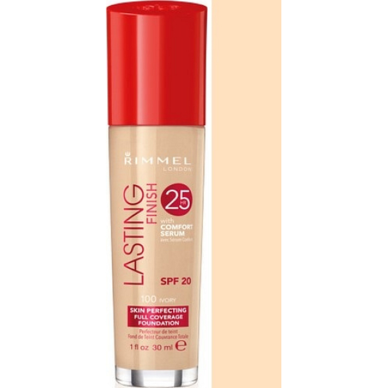 Rimmel London Lasting Finish 25H Schminke 100 Elfenbein 30 ml