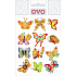 Ovo Decals Glitter Butterflies verschiedene Arten von 12 Motiven 1 Kleinbogen
