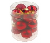 Kolben Mini rote Mischung von Oberflächen zum Aufhängen von 2,5 cm in einem Zylinder von 12 Stück