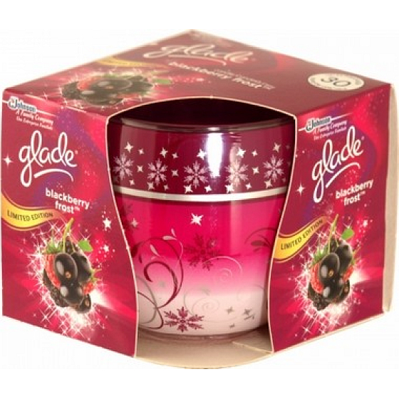 Glade by Brise Blackberry Frost Duftkerze in Glas, Brenndauer bis zu 30 Stunden 120 g