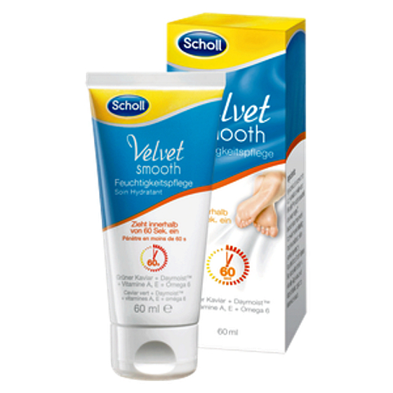 Scholl Velvet Glatte feuchtigkeitsspendende Fußcreme 60 ml
