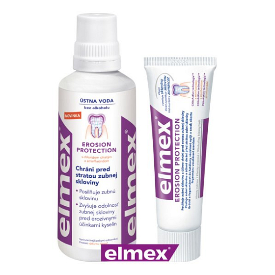Elmex Erosionsschutz Mundwasser 400 ml + Erosionsschutz Zahnpasta 75 ml