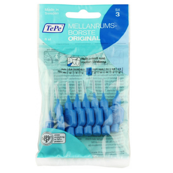 TePe Original Interdentalbürsten Normal 0,6 mm blau 8 Stück