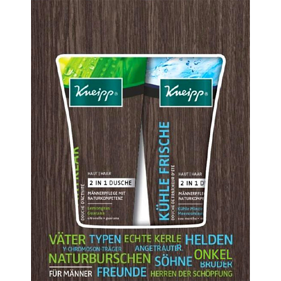 Kneipp Energy Stärke Duschgel 200 ml + Eisfrische Duschgel 200 ml, für Männer Kosmetikset