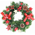 Weihnachtskranz mit rotem Tupfenband 30 cm