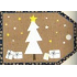Nekupto Weihnachtsgeschenkkarten Weißer Baum, Geschenke 5,5 x 7,5 cm 6 Stück