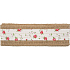 Juteband mit beigem Streifen und Blütenbreite 6 cm, 2 m