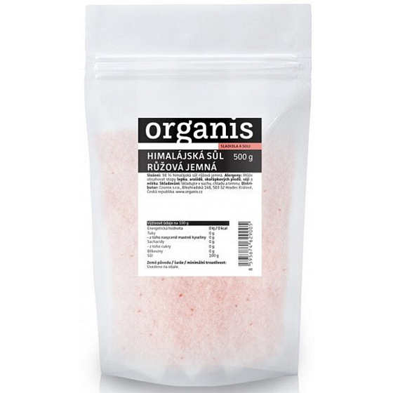 Organis Himalayasalz rosa fein 500 g