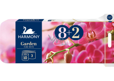 Harmony Premium Garden Reinweiß Unparfümiertes weißes Toilettenpapier 17,5 m 3-lagig 10 Stück