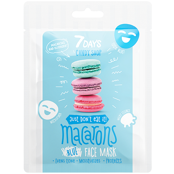 7Days Macarons textile Gesichtsmaske für alle Hauttypen 25 ml