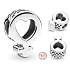 Charme Sterling Silber 925 Weibliches Symbol, Herz, Perle auf Armband Symbol