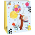 Ditipo Geschenkpapier Tasche 18 x 10 x 22,7 cm Hellblauer Dackel mit Kuchen