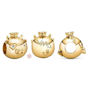 Charms Sterling Silber 925 Ox, Büffel ist das zweite Tier im 12-Jahres-Zyklus des chinesischen Tierkreiszeichens, Perle für Armband Charms Sterling Silber 925 Ox, Büffel ist das zweite Tier im 12-Jahres-Zyklus des chinesischen Tierkreiszeichens, Perle für Armband