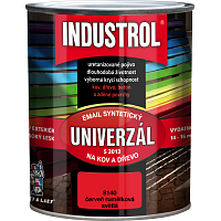 Industrol S2013 universell glänzende Deckfarbe für Metall und Holz, 8140 Helles Rot, 750 ml
