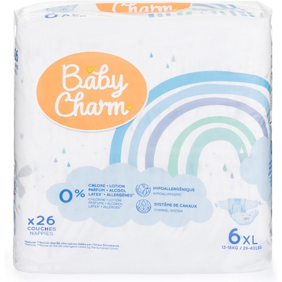 Baby Charm Einwegwindeln Super Dry Flex XL 13-18 kg, 26 Stk