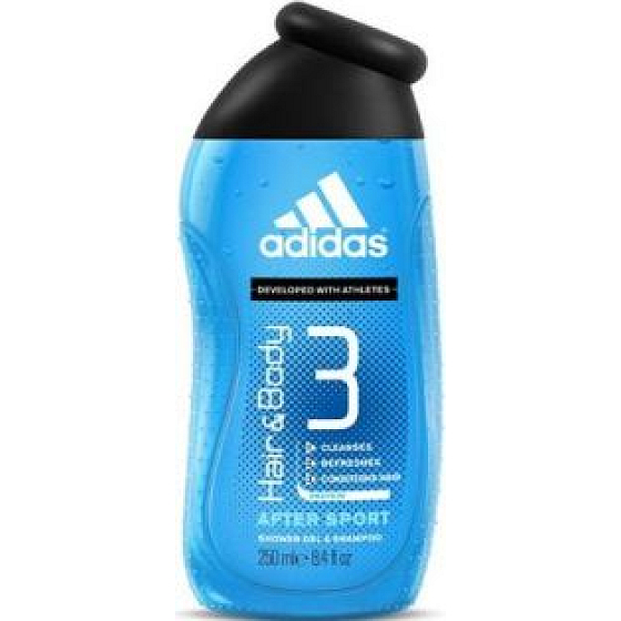 Adidas 3 After Sport Duschgel für Körper und Haare für Männer 250 ml