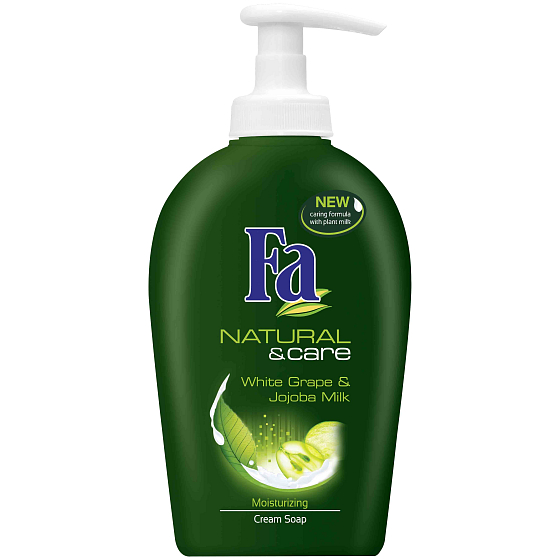 Fa Natural & Care Weiße Trauben-Flüssigseife mit 300 ml Spender