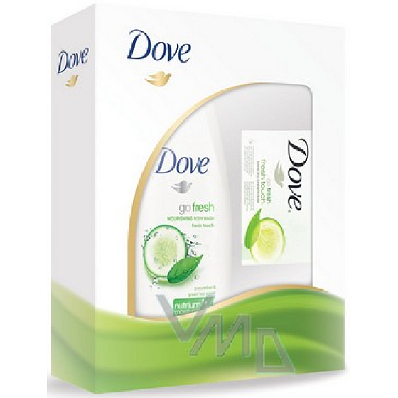 Dove Go Fresh Touch Gurken- und Grüntee-Duschgel 250 ml + Toilettenseife 100 g, Kosmetikset
