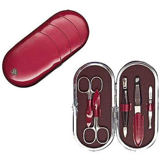 Kellermann 3 Swords Luxus Maniküre 5-teilig Burgundy Fashion Materials im aktuellen Modematerial 5831 F N