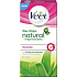 Veet Natural Inspirations Wachsstreifen Wachsstreifen normale und trockene Haut 12 Stück + Pefect Finish wischt 2 Stück ab