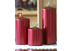 Lima Metal Serie Kerze roter Zylinder 80 x 150 mm 1 Stück