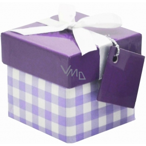 Angel Folding Geschenkbox mit Band Lila Diamant 7 x 7 x 7 cm