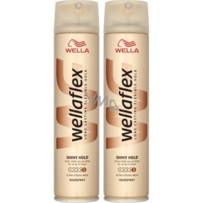 Wella Wellaflex Shiny Hold ultrastarkes Haarspray 2 x 250 ml, Duopack