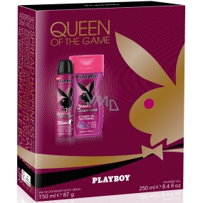 Playboy Queen of The Game Deodorant Spray für Frauen 150 ml + Duschgel 250 ml, Kosmetikset