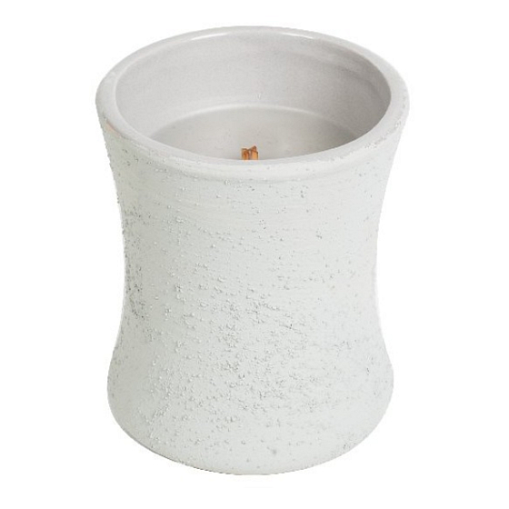 WoodWick Wood Smoke - Duftkerze mit Zedernholzrauch mit Holzdocht und Deckel klein 85 g