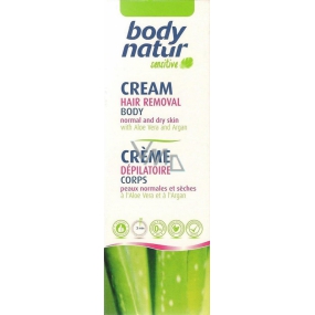Body Natur Sensitive Aloe Vera und Arganöl Enthaarungs-Körpercreme für den ganzen Körper 100 ml