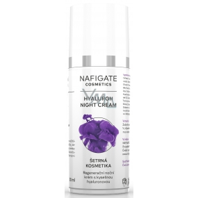 Nafigate Cosmetics Hyaluron regenerierende Nachtcreme mit Hyaluronsäure, glättet tiefe und feine Falten 50 ml