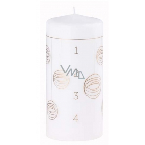 Arome Adventskalenderflasche Kerze weiß Zylinder 70 x 150 mm 410 g