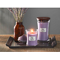 WoodWick Lavender Spa - Duftkerze Lavendelbad mit Holzdocht und Deckel Glas mittel 275 g
