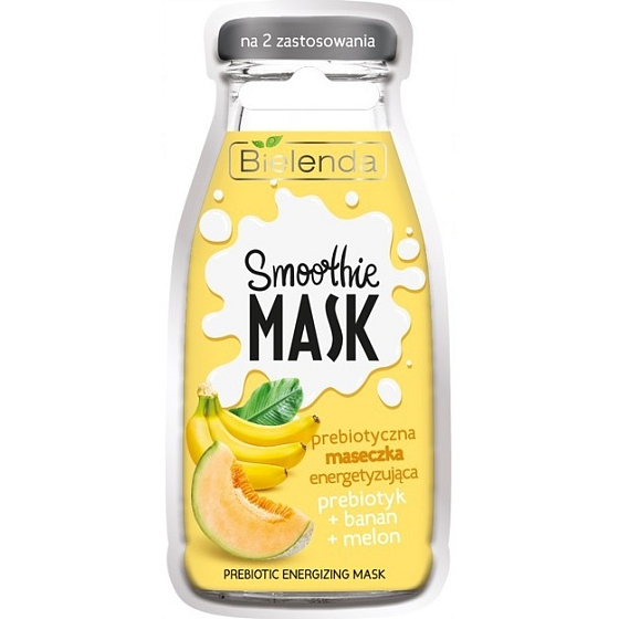 Bielenda Smoothie Maske Banane + Wassermelone + Probiotika energetisierende Gesichtsmaske 10 g
