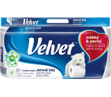 Velvet Soft White 3-lagiger Toilettenpapier, 8 Rollen, 18,3 m Rolle