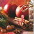 Nekupto Weihnachtsgeschenkkarten Zimt mit Äpfeln 6,5 x 6,5 cm 6 Stück